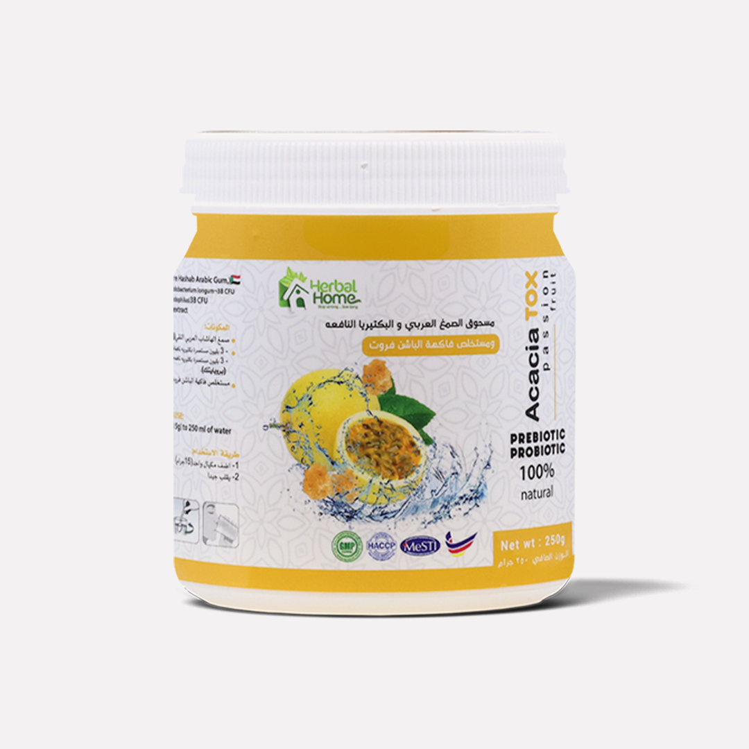 Arabic Gum with Probiotics and Passion Fruit Extract
